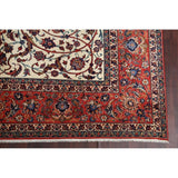 Vintage Isfahan Medallion Hand Knotted Wool Persian Area Rug - 13'1" x 9'4"