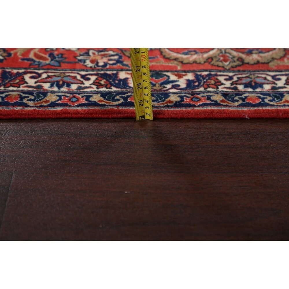 Vintage Isfahan Medallion Hand Knotted Wool Persian Area Rug - 13'1" x 9'4"