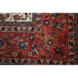 Vintage Isfahan Medallion Hand Knotted Wool Persian Area Rug - 13'1" x 9'4"