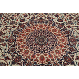 Vintage Isfahan Medallion Hand Knotted Wool Persian Area Rug - 13'1" x 9'4"