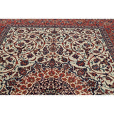 Vintage Isfahan Medallion Hand Knotted Wool Persian Area Rug - 13'1" x 9'4"