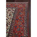 Vintage Isfahan Medallion Hand Knotted Wool Persian Area Rug - 13'1" x 9'4"