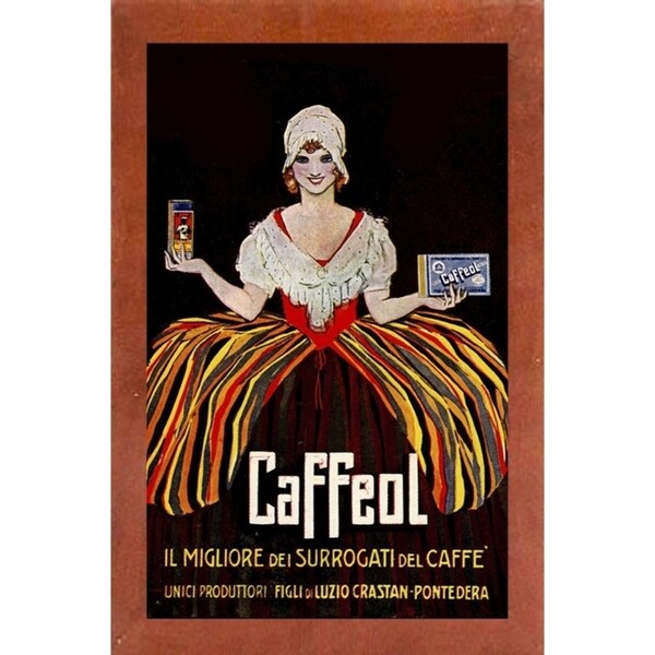 Vintage Italian Coffee-VINAPP122858 Framed Print 19.75"x12.5" by Vintage Apple Collection
