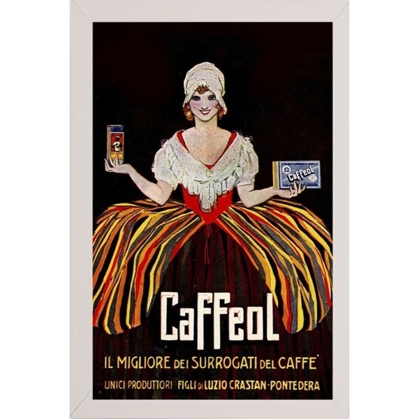 Vintage Italian Coffee-VINAPP122858 Framed Print 19.75"x12.5" by Vintage Apple Collection