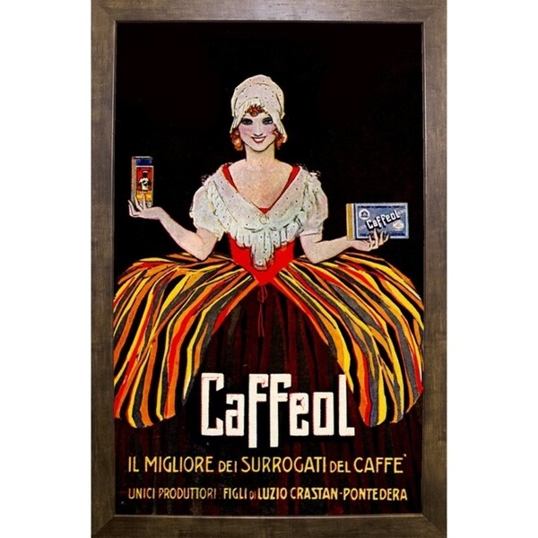 Vintage Italian Coffee-VINAPP122858 Framed Print 19.75"x12.5" by Vintage Apple Collection