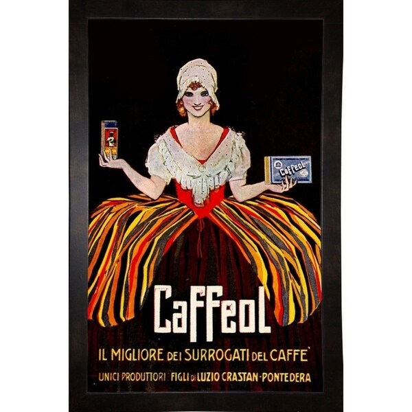 Vintage Italian Coffee-VINAPP122858 Framed Print 19.75"x12.5" by Vintage Apple Collection