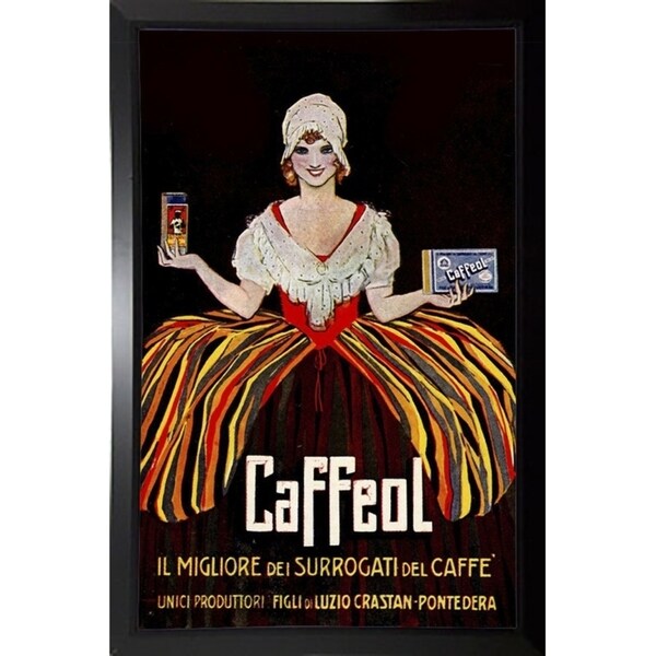 Vintage Italian Coffee-VINAPP122858 Framed Print 19.75"x12.5" by Vintage Apple Collection