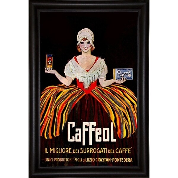 Vintage Italian Coffee-VINAPP122858 Framed Print 19.75"x12.5" by Vintage Apple Collection