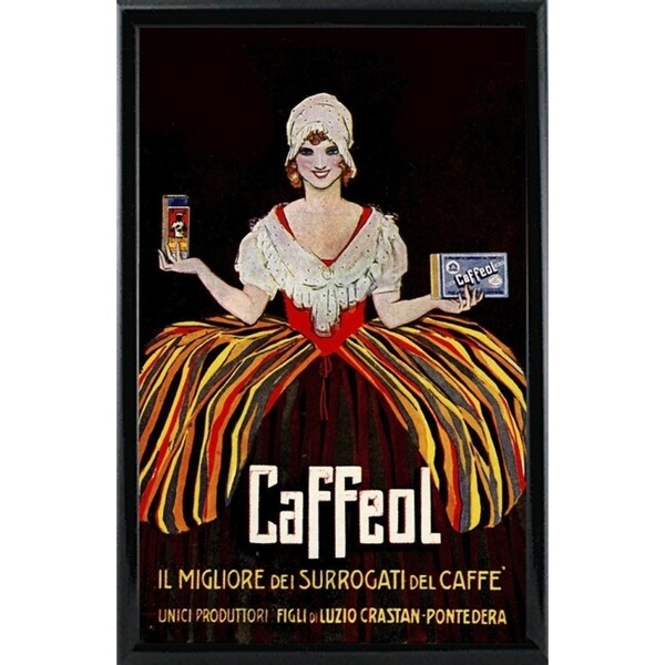 Vintage Italian Coffee-VINAPP122858 Framed Print 19.75"x12.5" by Vintage Apple Collection