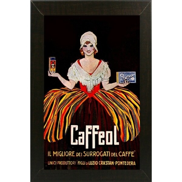 Vintage Italian Coffee-VINAPP122858 Framed Print 19.75"x12.5" by Vintage Apple Collection