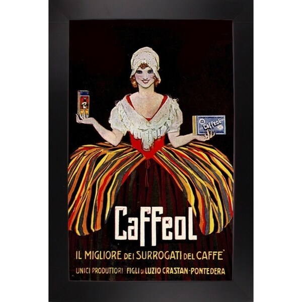 Vintage Italian Coffee-VINAPP122858 Framed Print 19.75"x12.5" by Vintage Apple Collection