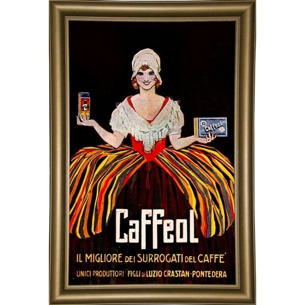 Vintage Italian Coffee-VINAPP122858 Framed Print 19.75"x12.5" by Vintage Apple Collection