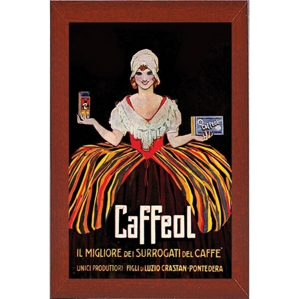 Vintage Italian Coffee-VINAPP122858 Framed Print 19.75"x12.5" by Vintage Apple Collection