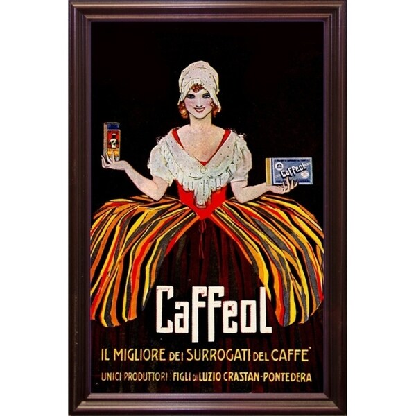 Vintage Italian Coffee-VINAPP122858 Framed Print 19.75"x12.5" by Vintage Apple Collection