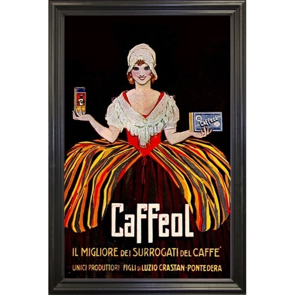 Vintage Italian Coffee-VINAPP122858 Framed Print 19.75"x12.5" by Vintage Apple Collection