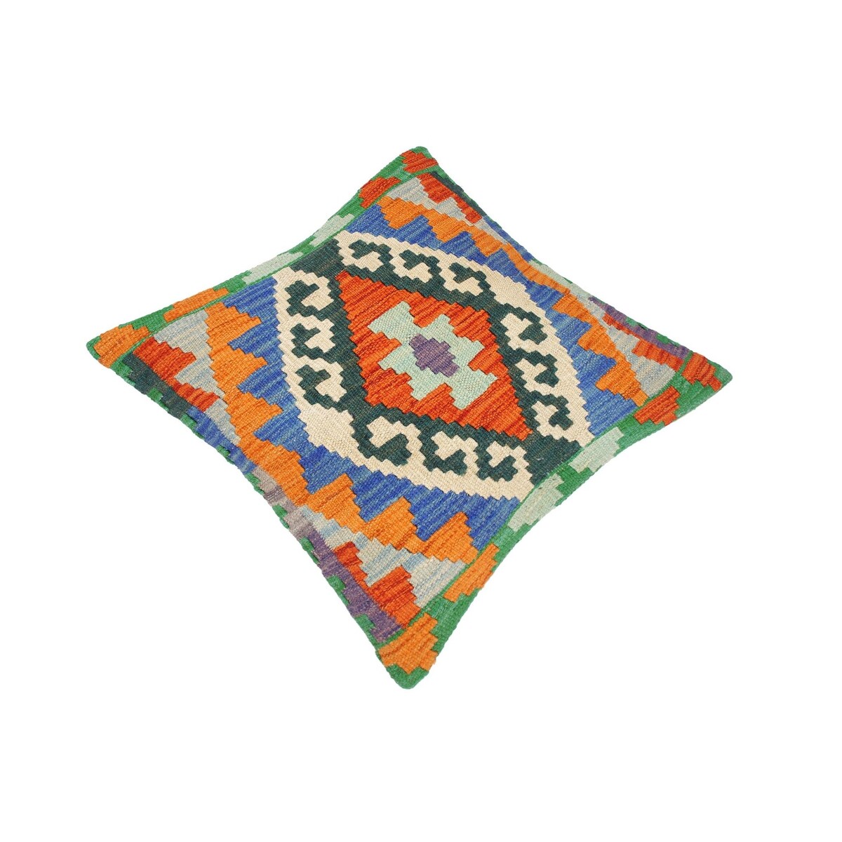 Vintage Jesusa Hand-Woven Turkish Kilim Throw Pillow