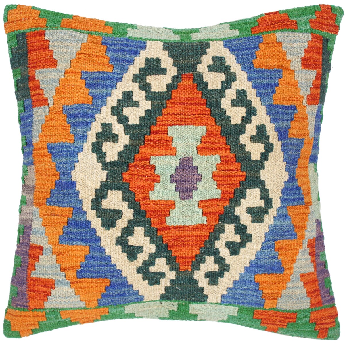 Vintage Jesusa Hand-Woven Turkish Kilim Throw Pillow