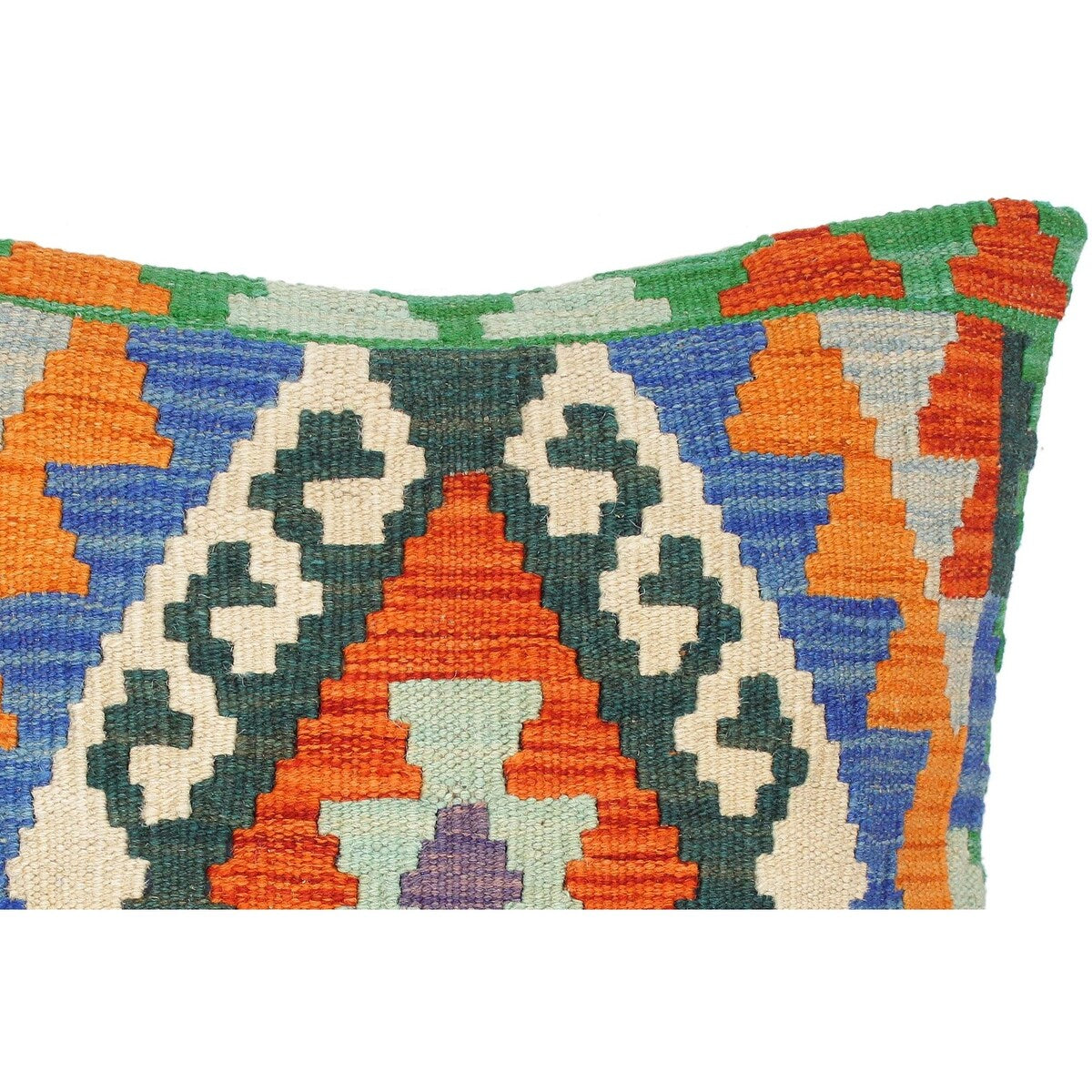 Vintage Jesusa Hand-Woven Turkish Kilim Throw Pillow