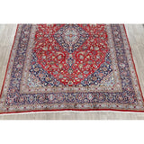 Vintage Kashan Floral Hand Knotted Kork Wool Persian Area Rug - 12'7" x 9'9"