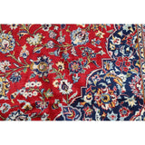 Vintage Kashan Floral Hand Knotted Kork Wool Persian Area Rug - 12'7" x 9'9"