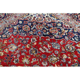 Vintage Kashan Floral Hand Knotted Kork Wool Persian Area Rug - 12'7" x 9'9"