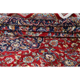Vintage Kashan Floral Hand Knotted Kork Wool Persian Area Rug - 12'7" x 9'9"