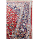 Vintage Kashan Floral Hand Knotted Kork Wool Persian Area Rug - 12'7" x 9'9"
