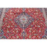 Vintage Kashan Floral Hand Knotted Kork Wool Persian Area Rug - 12'7" x 9'9"