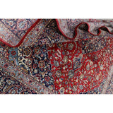 Vintage Kashan Floral Hand Knotted Kork Wool Persian Area Rug - 12'7" x 9'9"