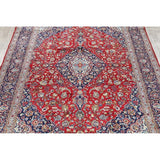 Vintage Kashan Floral Hand Knotted Kork Wool Persian Area Rug - 12'7" x 9'9"