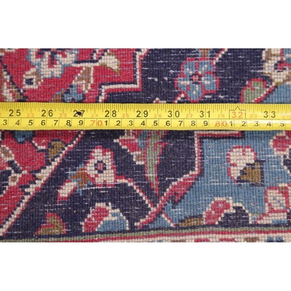 Vintage Kashan Floral Handmade Wool Persian Rug - 10'5" x 2'7" Runner