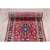 Vintage Kashan Floral Handmade Wool Persian Rug - 10'5" x 2'7" Runner