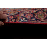 Vintage Kashan Medallion Traditional Hand-Knotted Wool Persian Rug - 10'11" x 8'1"