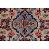 Vintage Kashan Medallion Traditional Hand-Knotted Wool Persian Rug - 10'11" x 8'1"