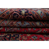 Vintage Kashan Medallion Traditional Hand-Knotted Wool Persian Rug - 10'11" x 8'1"
