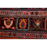 Vintage Kashkoli Geometric Hand-Knotted Wool Persian Oriental Area Rug - 9'7" x 6'8"