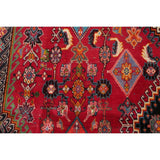 Vintage Kashkoli Geometric Hand-Knotted Wool Persian Oriental Area Rug - 9'7" x 6'8"