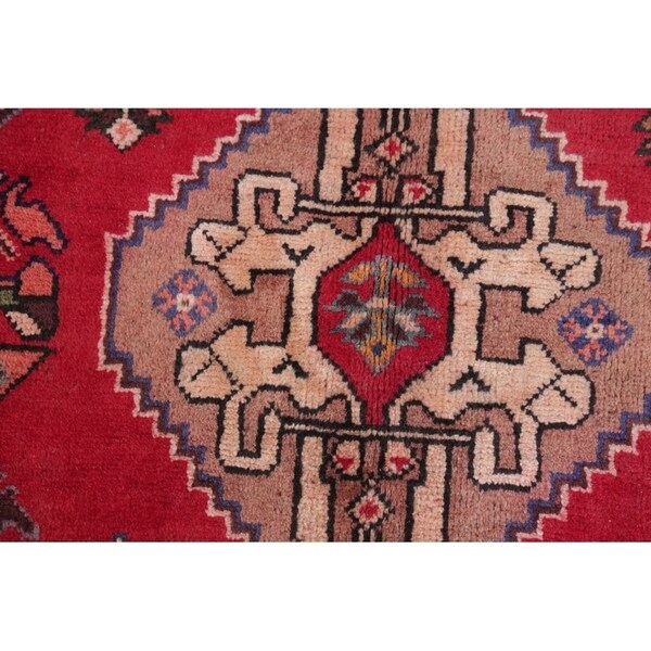 Vintage Kashkoli Geometric Handmade Wool Persian Area Rug - 8'9" x 5'4"