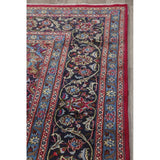 Vintage Kashmar Medallion Hand Made Wool Persian Area Rug - 12'8" x 9'7"