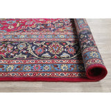 Vintage Kashmar Medallion Hand Made Wool Persian Area Rug - 12'8" x 9'7"