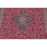 Vintage Kashmar Medallion Hand Made Wool Persian Area Rug - 12'8" x 9'7"