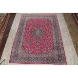 Vintage Kashmar Medallion Hand Made Wool Persian Area Rug - 12'8" x 9'7"