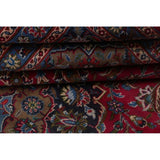 Vintage Kashmar Medallion Hand Made Wool Persian Area Rug - 12'8" x 9'7"