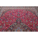 Vintage Kashmar Medallion Hand Made Wool Persian Area Rug - 12'8" x 9'7"