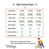 Vintage Kids Bike with Training Wheels & Basket, 14 Inch Kids Bicycle for 2-14 Years Girls & Boys (Green Beige Pink)