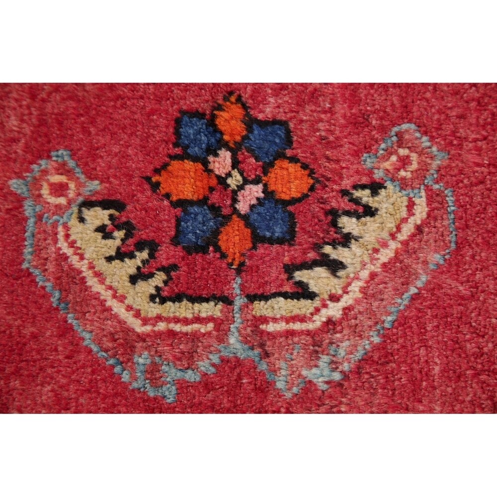 Vintage Lilian Diamond Oriental Hand Knotted Wool Persian Rug - 11'9" x 3'5" Runner