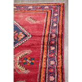 Vintage Lilian Diamond Oriental Hand Knotted Wool Persian Rug - 11'9" x 3'5" Runner