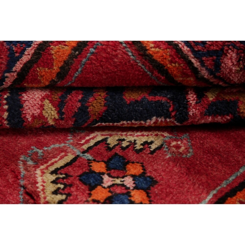 Vintage Lilian Diamond Oriental Hand Knotted Wool Persian Rug - 11'9" x 3'5" Runner