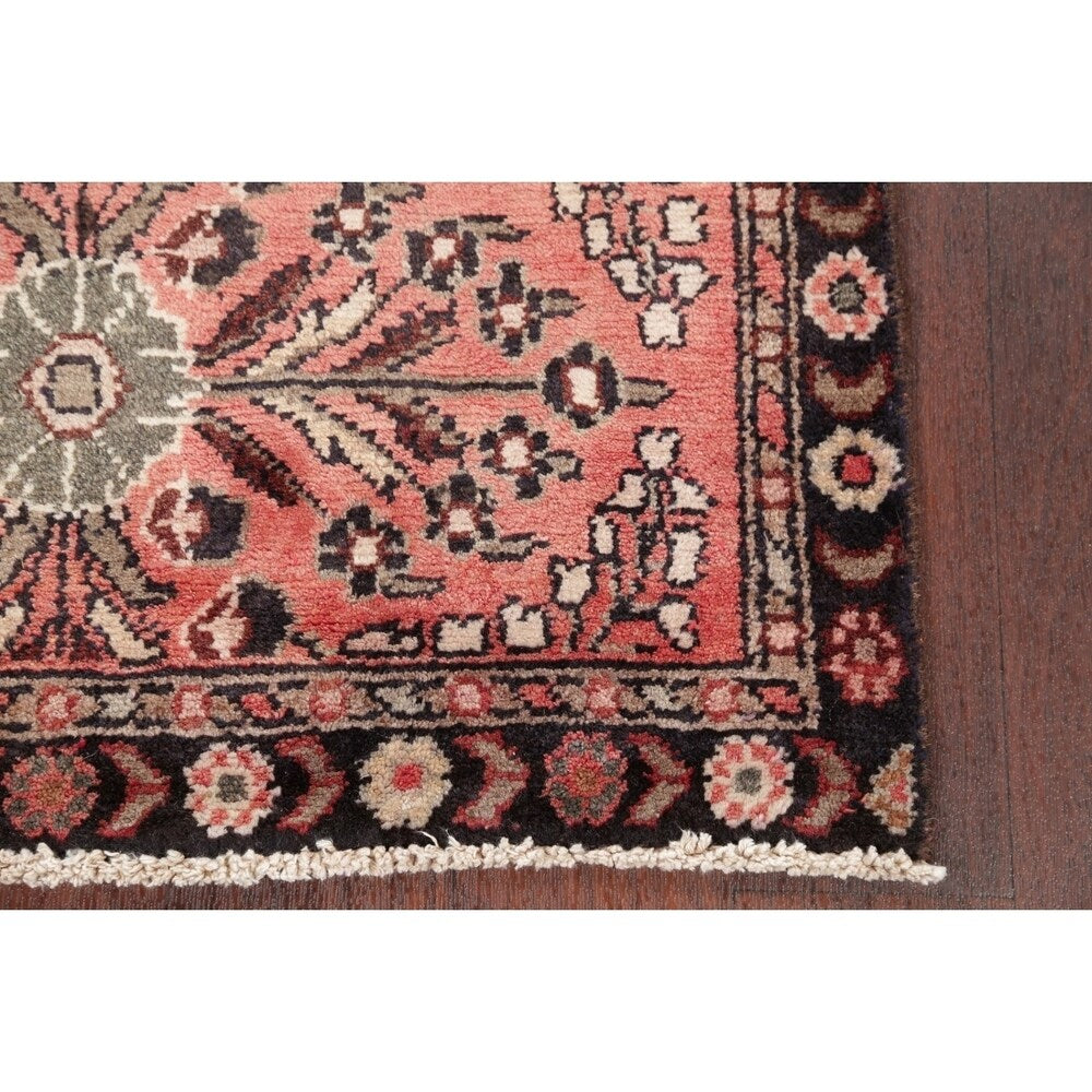 Vintage Lilian Floral Hand Knotted Wool Oriental Persian Area Rug - 4'8" x 2'5"