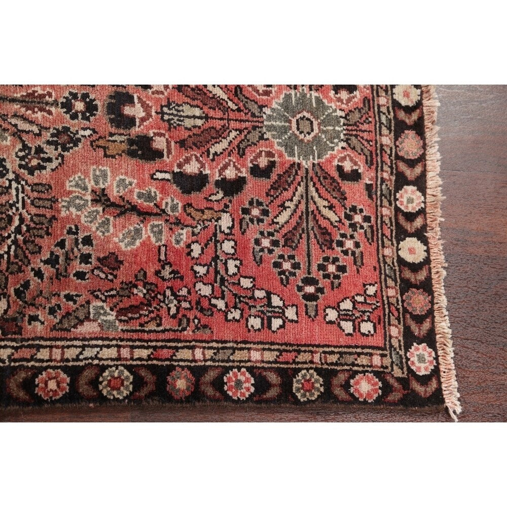 Vintage Lilian Floral Hand Knotted Wool Oriental Persian Area Rug - 4'8" x 2'5"